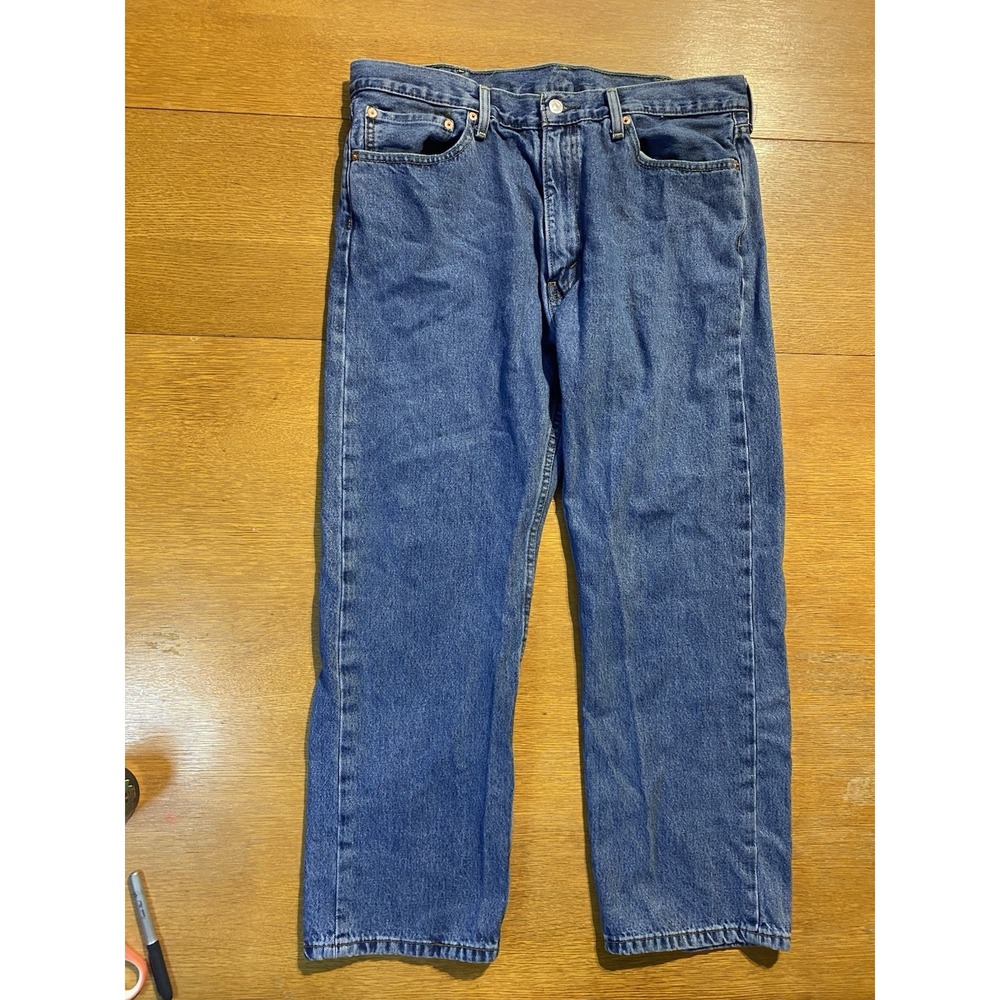 Levi's 505 Jeans Mens 38x29 Blue Denim Straight‎ Regular Grunge Retro American